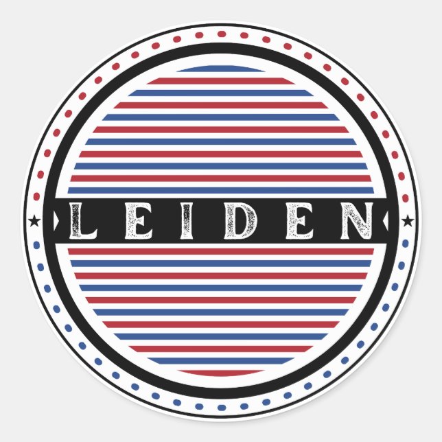 Adesivo Redondo Leiden City Pride Emblem – Dutch Identity (Frente)