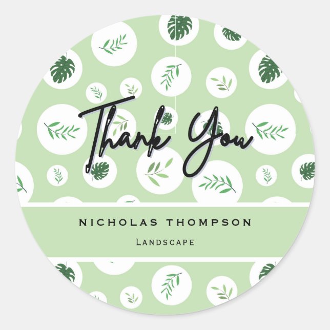 Adesivo Redondo Leis profissionais e cuidados em árvores (Frente)