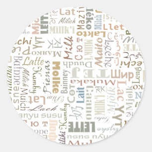 Adesivo Redondo Leite