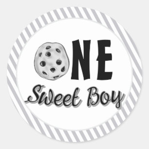 Adesivo Redondo Leite e Biscoitos Doce Primeiro Aniversário