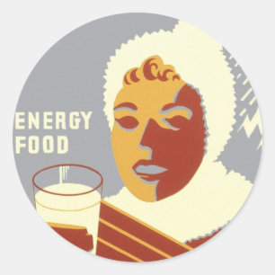 Adesivo Redondo Leite para o calor