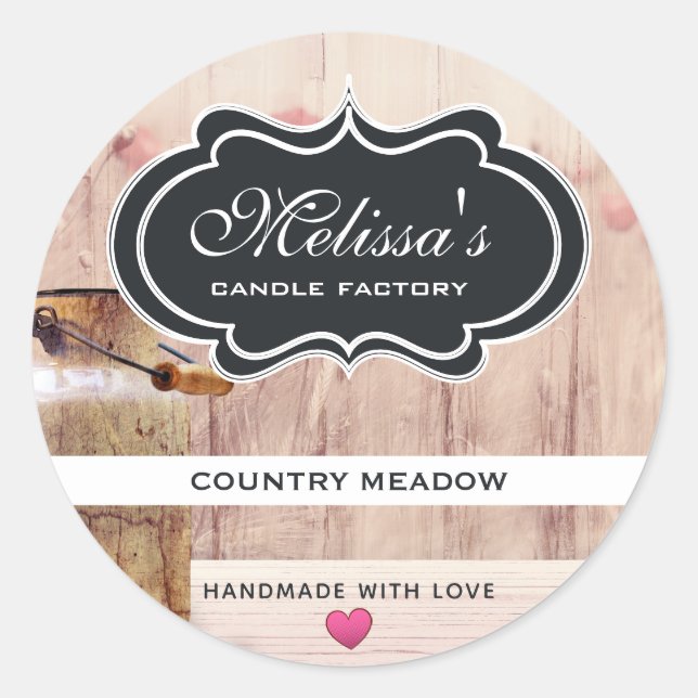 Adesivo Redondo Leite Russo Consegue Estilo de País em Sabão de Ve (Frente)