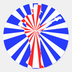 Adesivo Redondo Leitor De Guitarra