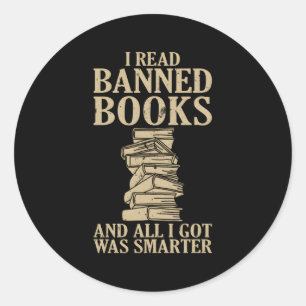 Adesivo Redondo Leitor Que Li Livros Banidos Que Recebi Foi Mais S