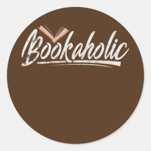 Adesivo Redondo Leitura de Bookworm Leitor de Leitura em Bookworm