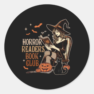 Adesivo Redondo Leitura de Horror Víblias Bookish Leitores de Horr