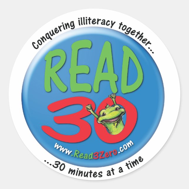 Adesivo Redondo Leitura do 3Zero Sticker (Frente)