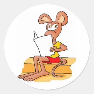 Adesivo Redondo Leitura do mouse em forma de corte