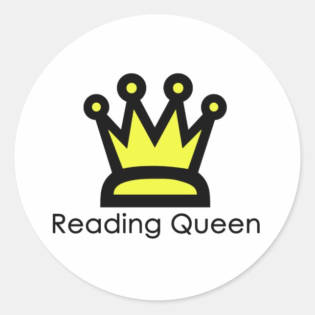 Adesivo Redondo Leitura do Queen Sticker (Frente)