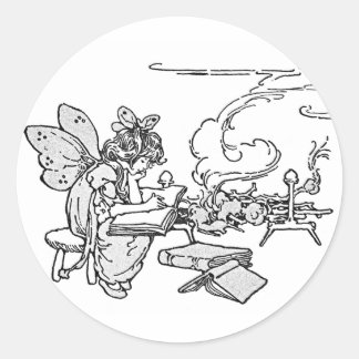 Adesivo Redondo Leitura e volta à escola Faerie Stickers