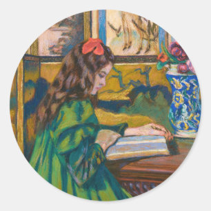 Adesivo Redondo Leitura Madeleine Armand Guillaumin