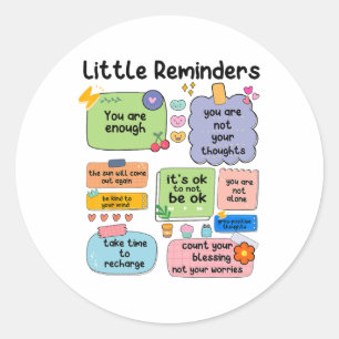 Adesivo Redondo Lembra-se de que você é suficientemente consciente