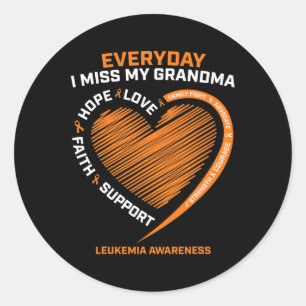 Adesivo Redondo Lembrança Adorável Da Minha Avó Leucemia A