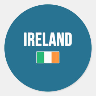 Adesivo Redondo Lembrança da Bandeira Irlandesa da Irlanda 