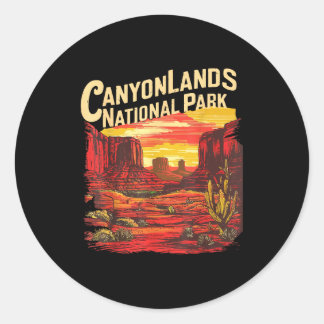 Adesivo Redondo lembrança de caminhada no parque nacional Canyonla