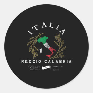 Adesivo Redondo Lembrança de Férias Reggio Calabria Itália
