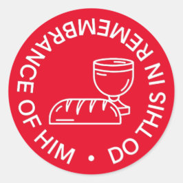 Adesivo Redondo Lembrança dos autocolantes da sua comunidade