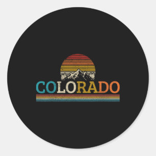 Adesivo Redondo Lembrança Vintage do Colorado - Clic Preto Masculi