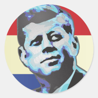 Adesivo Redondo Lembrando John F Kennedy