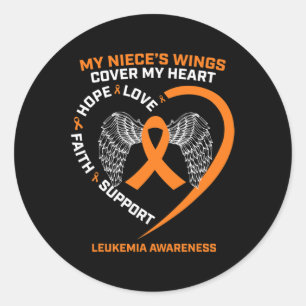 Adesivo Redondo Lembrando-Se Da Leucemia Da Memória Que Ama A Minh