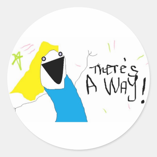 Adesivo Redondo Lembretes do dia a dia, encorajamento, vitória, vo (Frente)