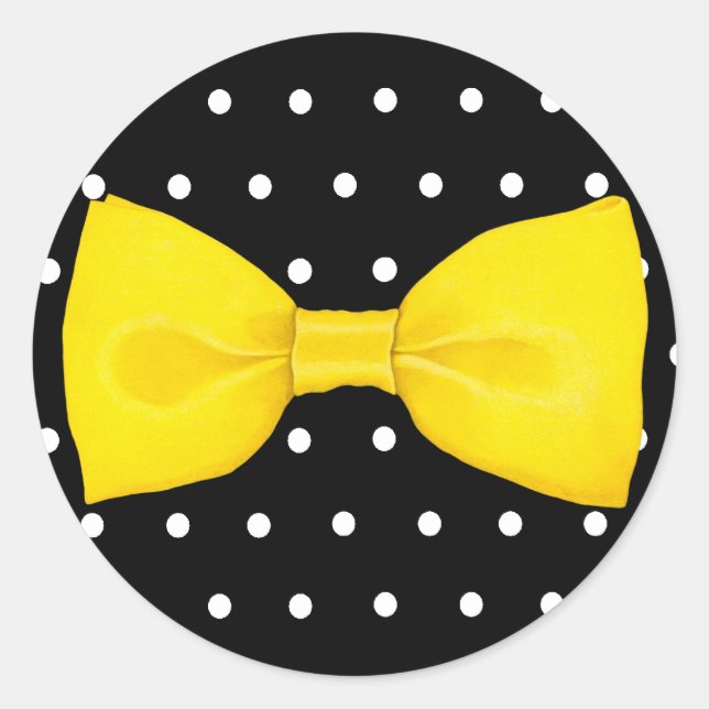 Adesivo Redondo Lemon Bowtie Sticker (Frente)