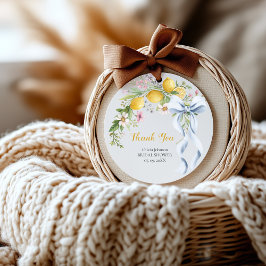 Adesivo Redondo Lemon Bridal Shower Favor Sticker | Main Squeeze 