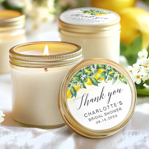 Adesivo Redondo Lemon Citrus Obrigado Chá de panela