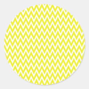 Adesivo Redondo Lemon Elegant Chevron Design