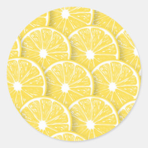 Adesivo Redondo Lemon slices