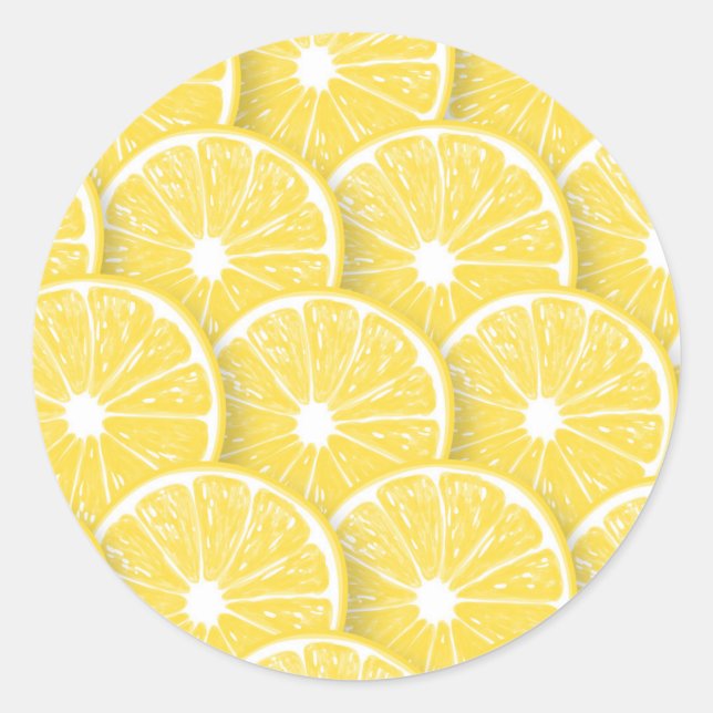 Adesivo Redondo Lemon slices (Frente)
