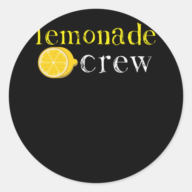 Adesivo Redondo Lemonade Crew Cute Lemonade Stand Workers (Frente)