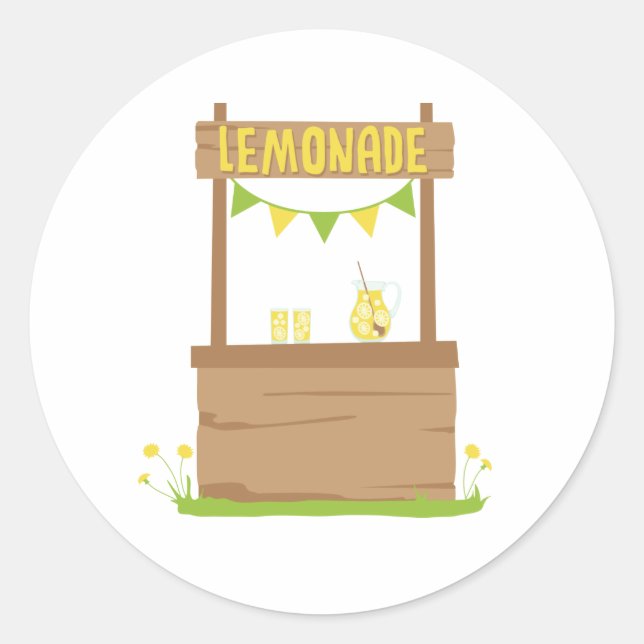 Adesivo Redondo Lemonade Stand (Frente)