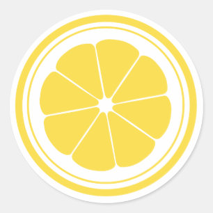 Adesivo Redondo Lemonade Stand Lemon Stickers