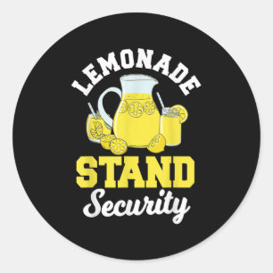 Adesivo Redondo Lemonade Stand Security Lemon Juice Summer
