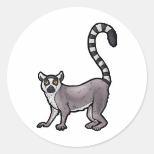 Adesivo Redondo Lemur atado anel