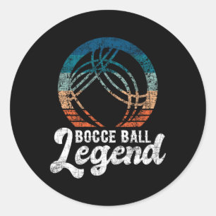 Adesivo Redondo Lenda de Bocce Byll - Jogo de Boliche de Gramado B
