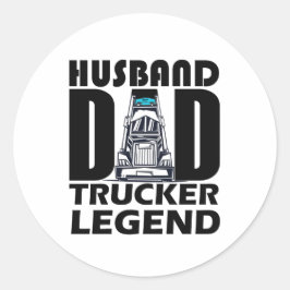 Adesivo Redondo lenda de caminhoneiro pai do marido para pai, pres