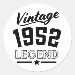 Adesivo Redondo Lenda vintage de 1952