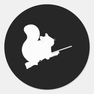 Adesivo Redondo Lendário Combate à Caça ao Esquilo Byck Design Pel
