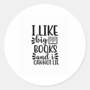 Adesivo Redondo Lendo Arte Eu Gosto De Grandes Livros E Não Posso