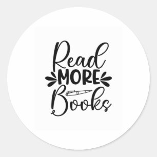 Adesivo Redondo Lendo arte Ler mais livros