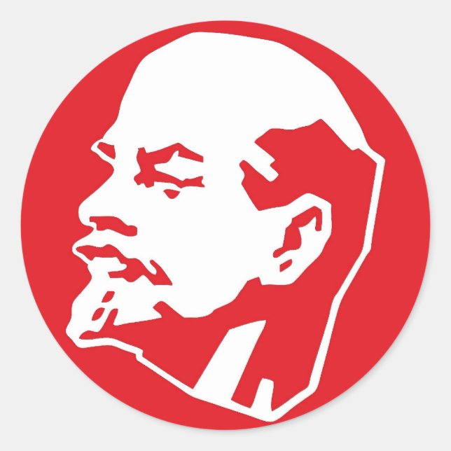 Adesivo Redondo Lenin Stickers (Frente)