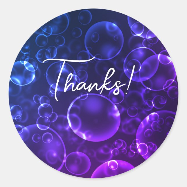 Adesivo Redondo Lentes azuis, autocolante (Frente)