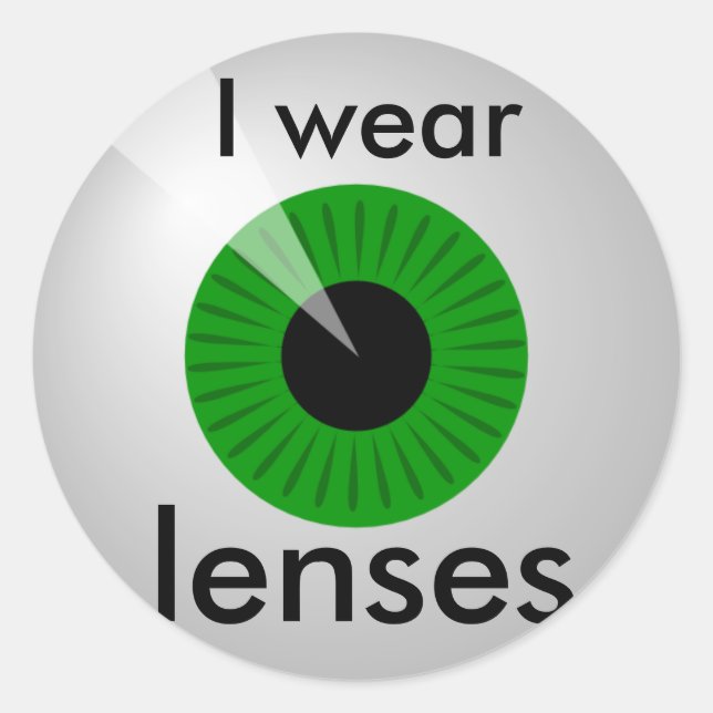 Adesivo Redondo Lentes de contato (Frente)