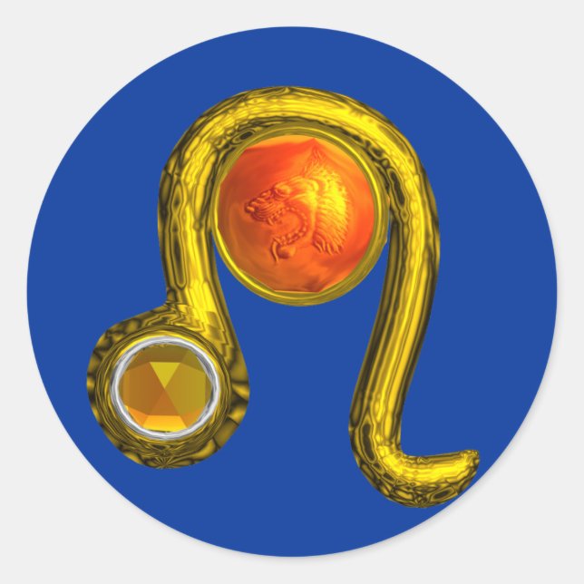 Adesivo Redondo LEO,azul (Frente)