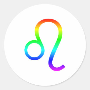Adesivo Redondo Leo Rainbow