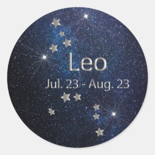 Adesivo Redondo Leo ♌ - Sinal de Estrela Zodiac