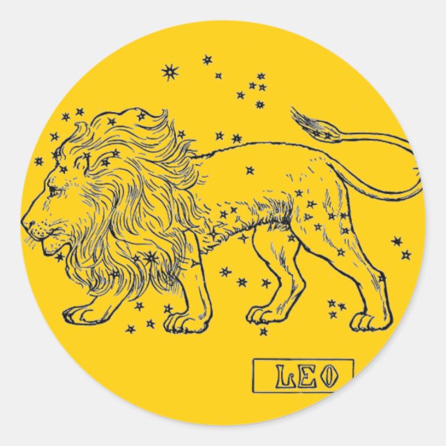 Adesivo Redondo Leo Sticker (Frente)