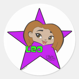 Adesivo Redondo Leo Stickers